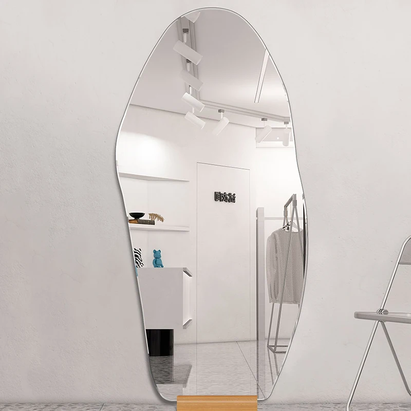

Modern Bathroom Mirror quality Nordic Irregular Full Body Mirror vanity tray asymmetrical creativeespejofurniture items
