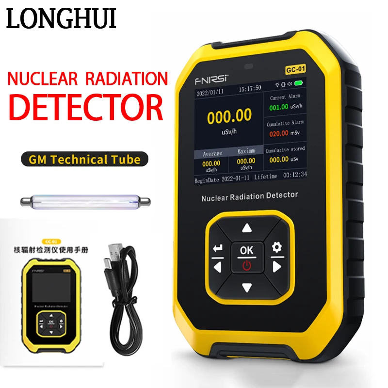 GC-01 Nuclear Radiation Detector Geiger Counter Dosimeter Detector Personal X-ray γ-ray β-ray Electromagnetic Radioactivity Tool