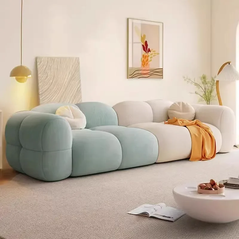 yyhcНовейший кремовый желейный диван современный простой слоенный детский