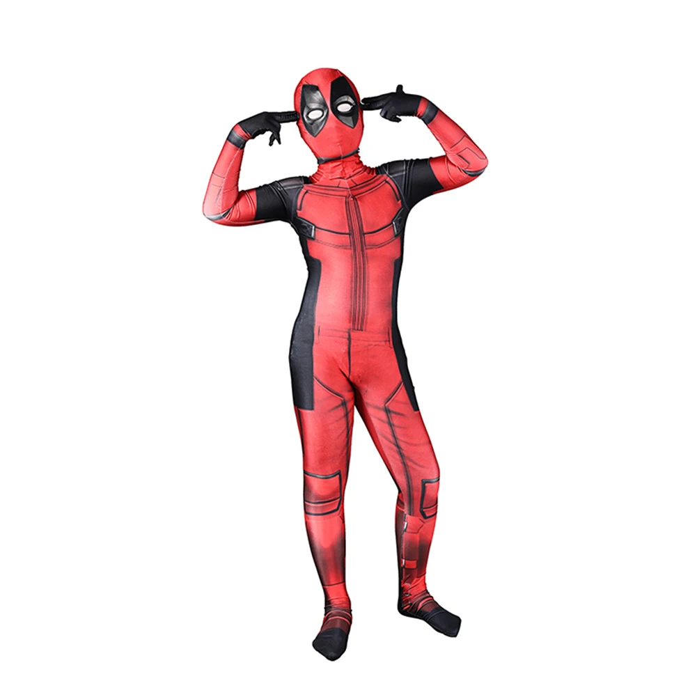 

deadpool costume adult Man Magic cosplay deadpool costumes men kids Wade Wilson Spandex Lycra Nylon Zentai bodysuit Halloween