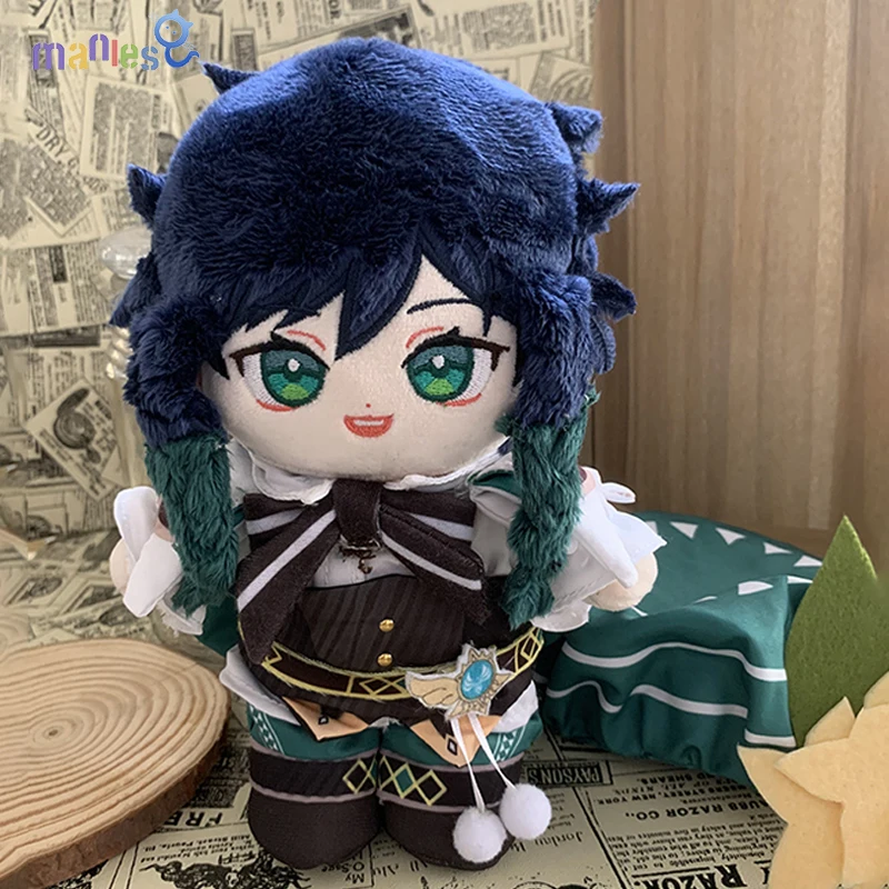 

Manles Venti Barbatos Dress Up Maid Outfit Plush Toy Doll Game Genshin Impact Cosplay 20CM Venti Cloth Doll Christmas Present