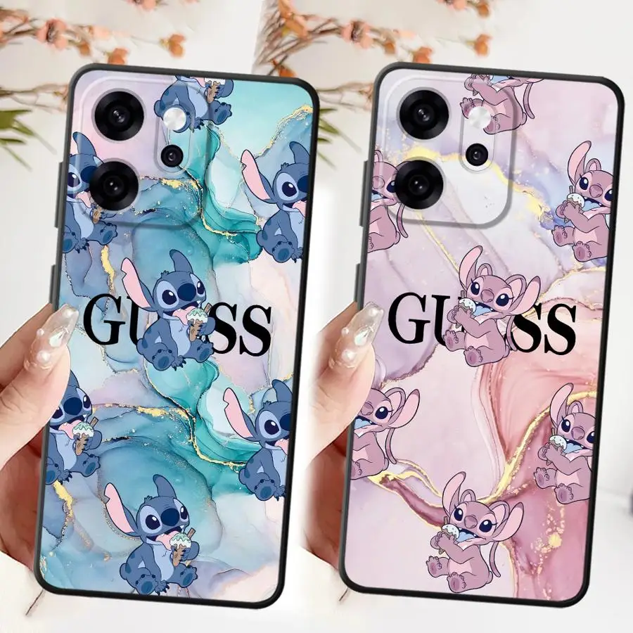 Фото Чехол для Oppo Reno A78 A84 A98 Reno 4F 5 6 7 8 10 11 14 A96 A93 A74 F9 F11 F29 A83 A76 Мягкая задняя крышка телефона Disney Funny Stitch №4