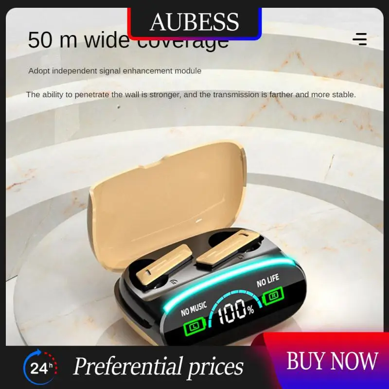 

Stereo Headphones Lower Power Consumption Simple Noise Reduction Earphone Digital Display Game Earphones Stereo Sound Effects