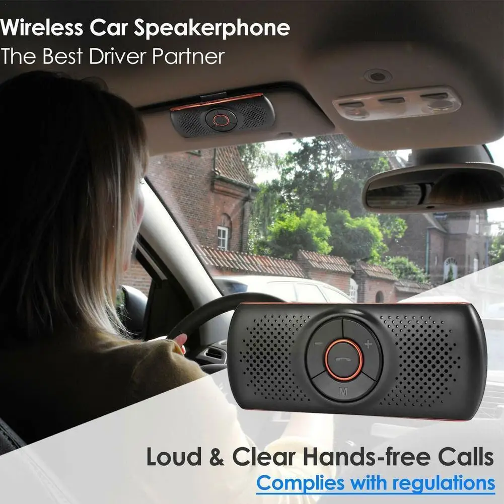 

Wireless Bluetooth Car Kit bluetooth coche Handsfree Speakerphone for Sun Visor Speaker For Phone Smartphones Car Bluetooth K1D5