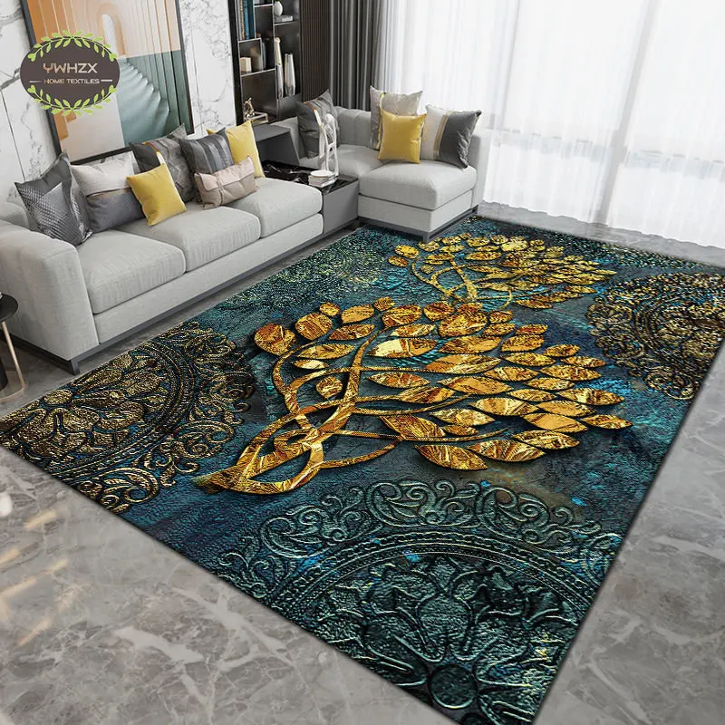 

3D Luxury Carpets for Living Room Bedroom Decor Modern Floor Sofa Large Area Rugs Flannel Anti-Slip Bedside Lounge Chair Mats