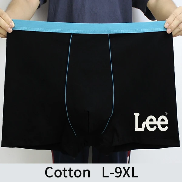 

Men Boxer Shorts 100 Cotton Lees Underpants Boxer Loose xl-9xl Breathable New in Underwear Soft Underpants Low Waist Man 2023