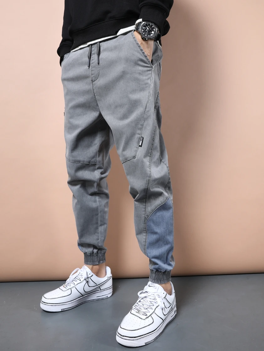

2022 Spring Summer New Fashion Loose Straight Jeans Pants Men Casual Little Elastic Denim Trousers Plus Size Brand Clothing Z33