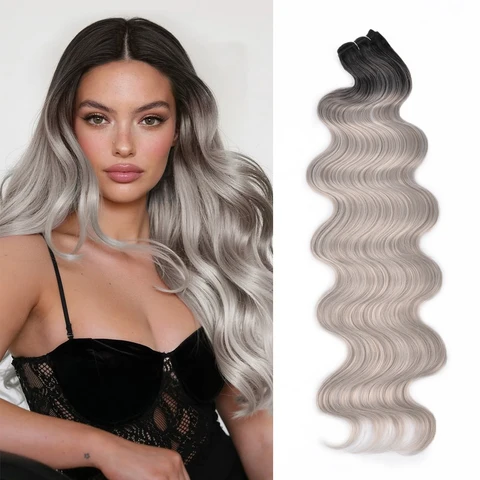 Синтетические пучки волос BUDABUDABUDA 22 дюйма объемная волна светлые