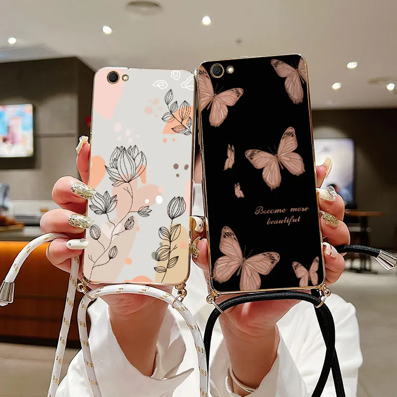 

Vivo Y67 New Square Plating Silicone Bright surface Phone Case For Vivo Y66 Thin shatterproof Camera Protection Soft Back Cover