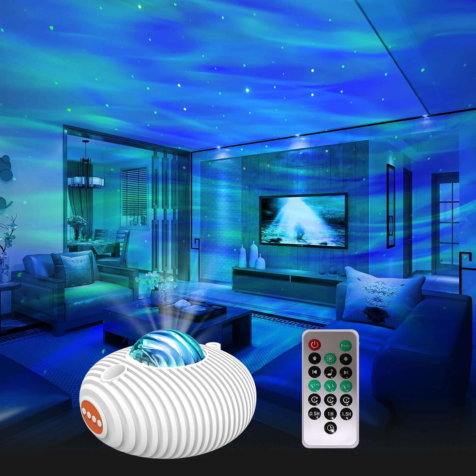 

New Projector Starry Sky Galaxy Aurora Stars flying saucer Projector Night Light LED Lamp for Bedroom Room Decor Decorative