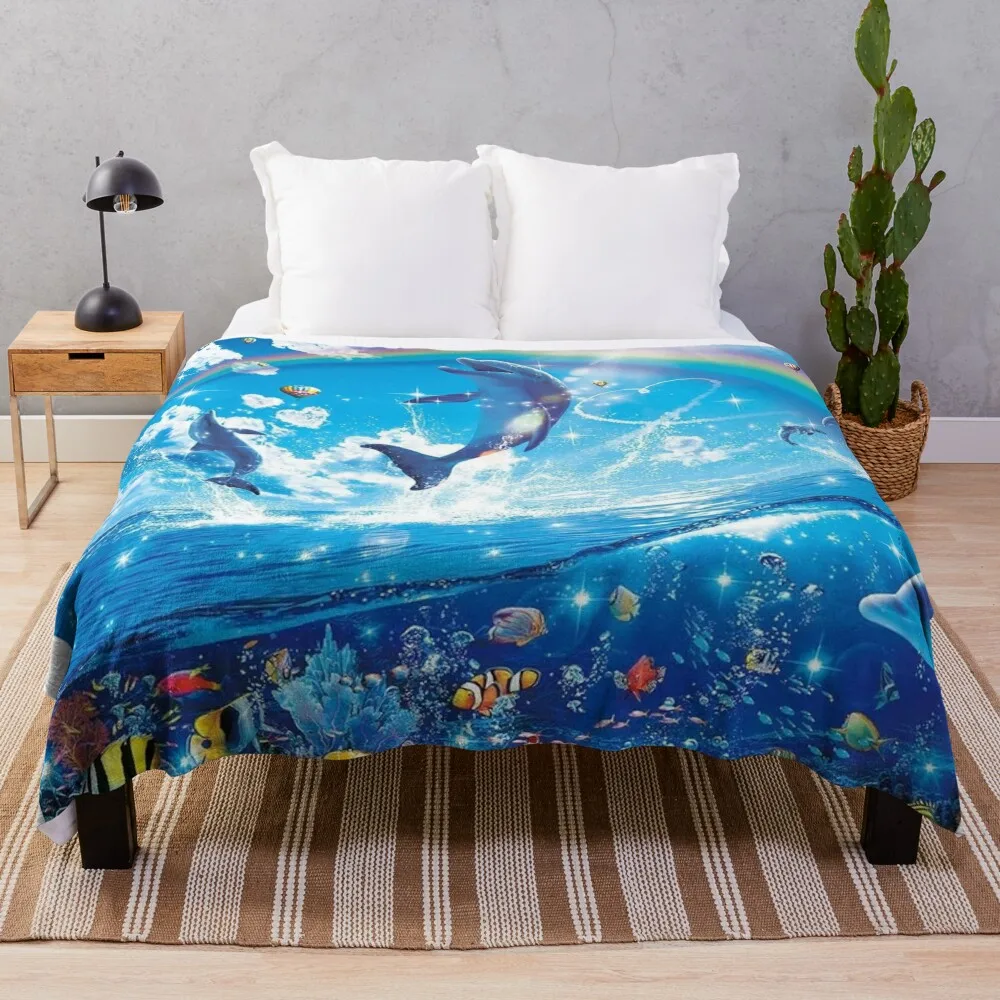 Фланелевое одеяло Symphony Dolphins Frutiger Aero