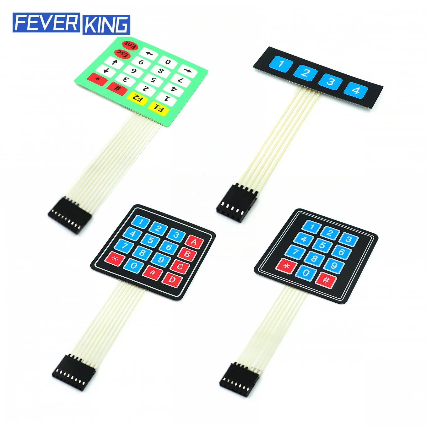 

3*4 4X5 Matrix Array Keyboard 1*2 3 4 5 Key Button Membrane Switch 1X6 Keypad with LED Control Panel Pad DIY Kit for Arduino