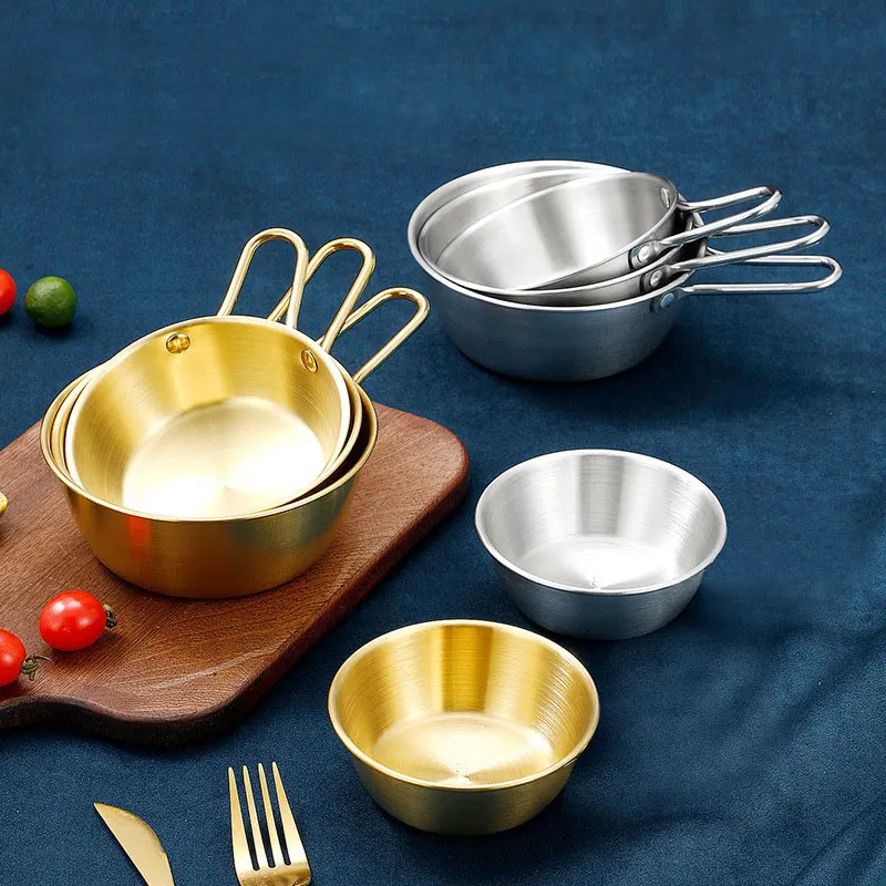 

Stainless Steel Korean Rice Bowl Kitchen Tableware Bowls Dish Cup Food Container