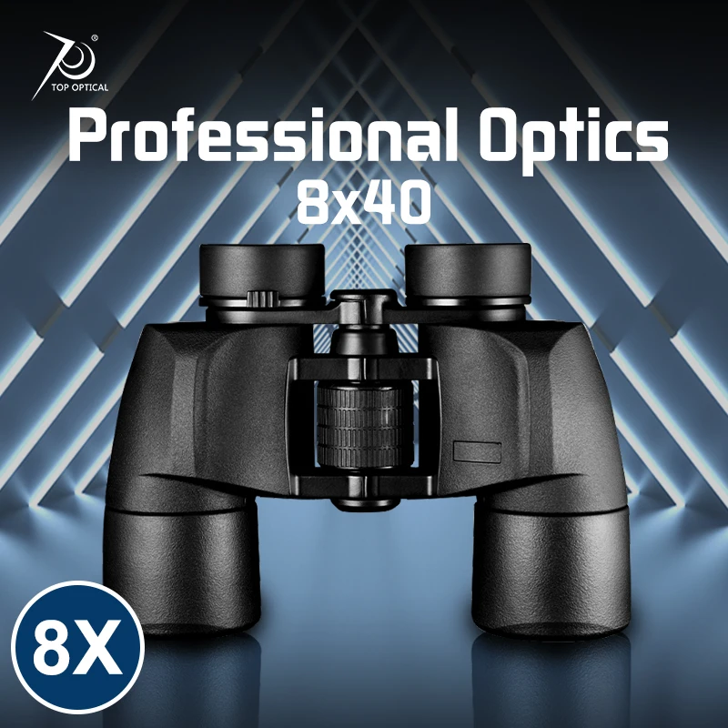 

TOPOPTICAL 8X40 Professional Binoculars Waterproof IPX6 40MM Objective Lens Outdoor Hunting Powerful Telescope Camping Equipment