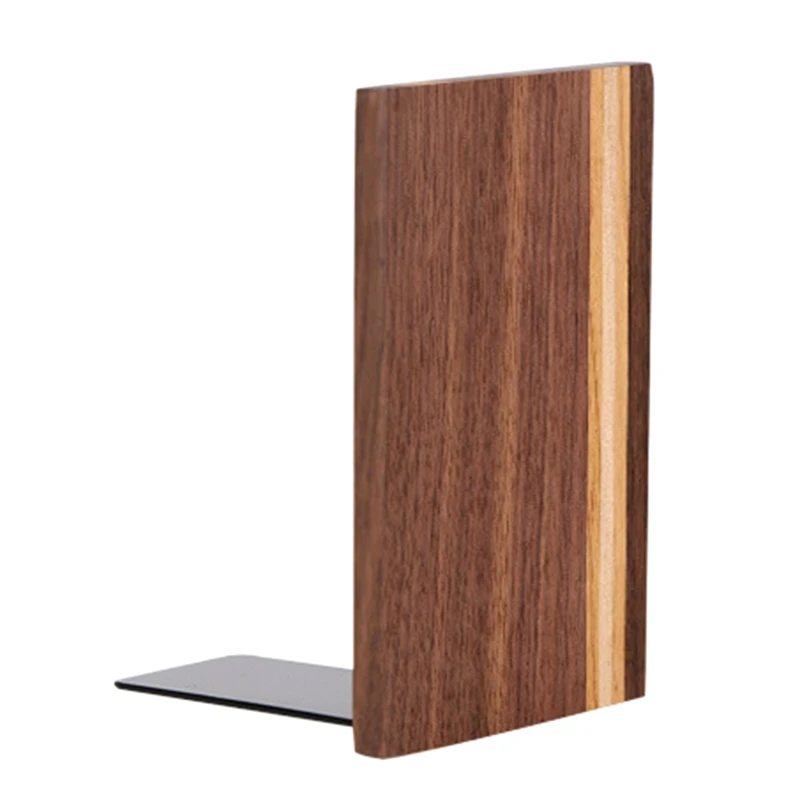 

Desktop Magazines Holder Wooden Bookend Anti-slip for Shelf 4.6''L x 4''for x