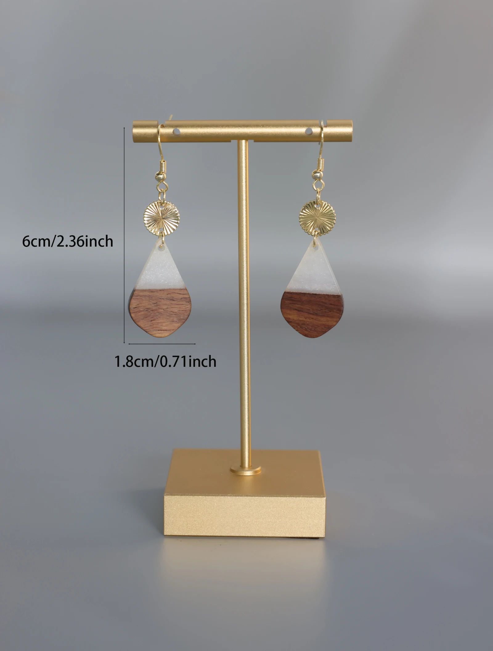 1 Пара Круглых Серег В Стиле Ретро Деревянные Бусины Висячие Серьги С Каплями