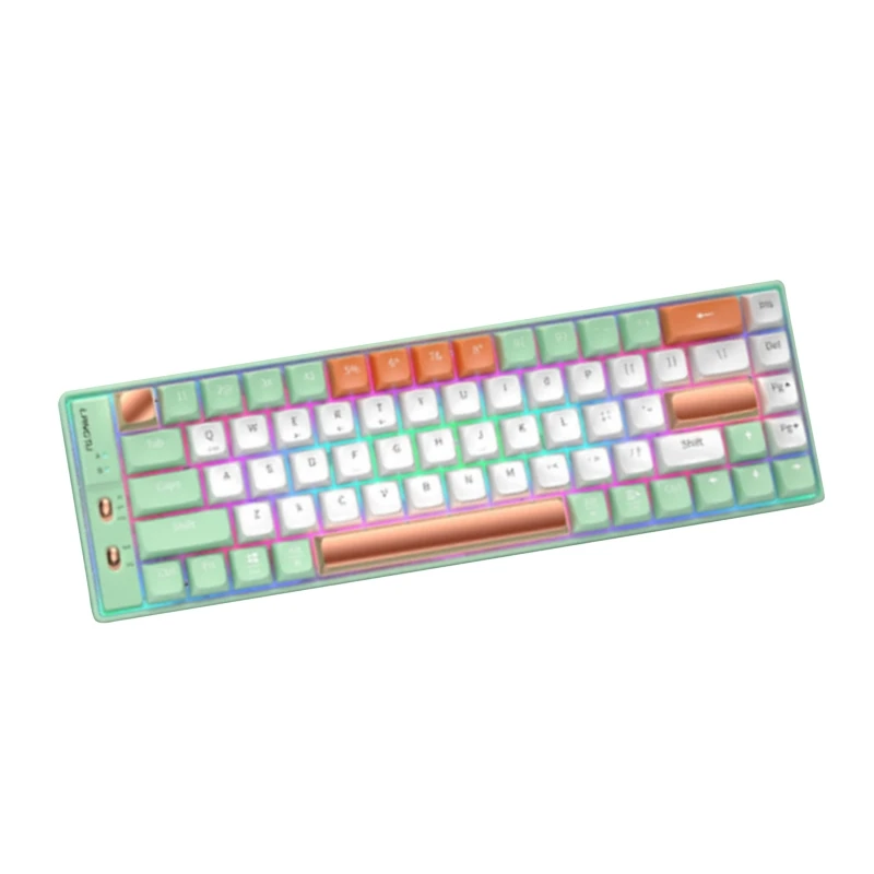 

N58E 69 Keys Three-mode Mechanical Keyboard Luminous 2.4G Wireless Bluetooth-Compat