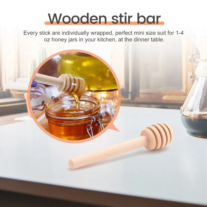 50 шт./упаковка деревянные Мини-палочки для меда
