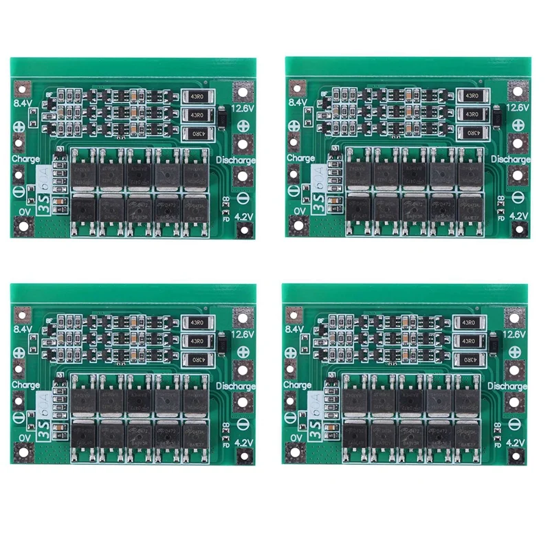 

Hot TTKK 4X 3S 60A Bms Board Lithium Li-Ion 18650 Battery Protection Board With Balance For Drill Motor 11.1V 12.6V Cell Module