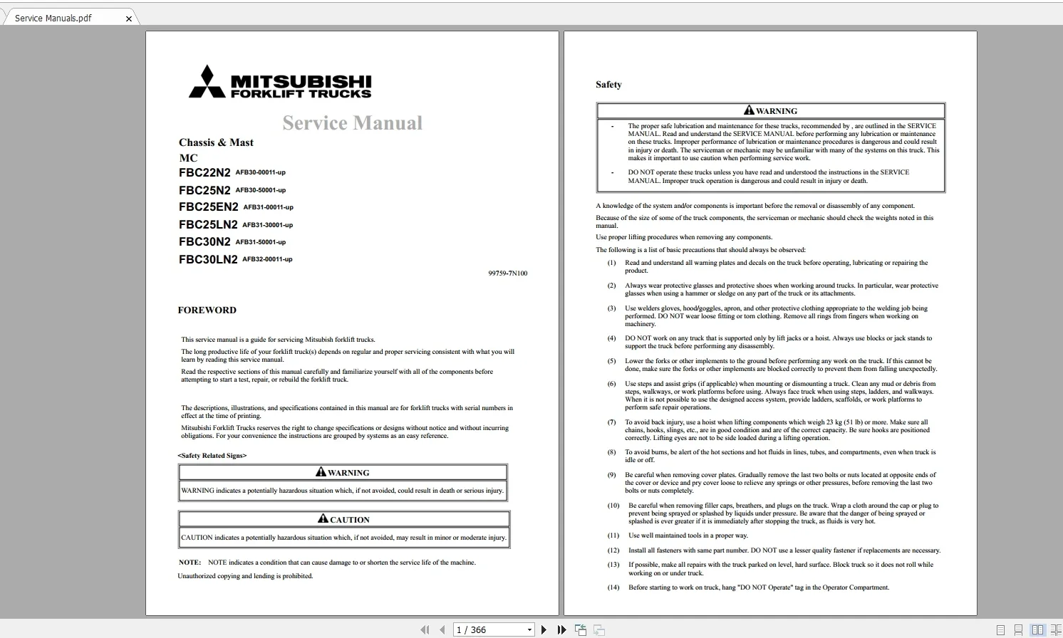 Для вилочного погрузчика Mitsubishi 12 7 ГБ обновленная схема 06 2021 Схемы проводки