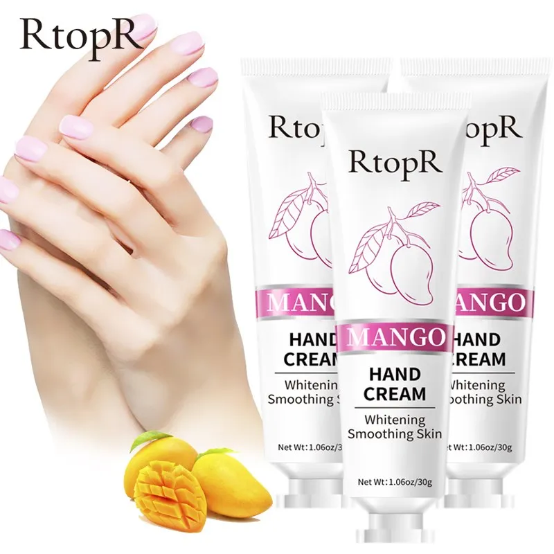 

3PCS Mango Whitening Antibacterial Firming Moisturizing Hand Cream Deep Repair Skin Nourish Improves Dry Skin Care Health Cream