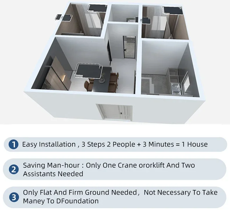 Самая дешевая роскошная модель дома 20 футов 40 сборные модульные расширяемый