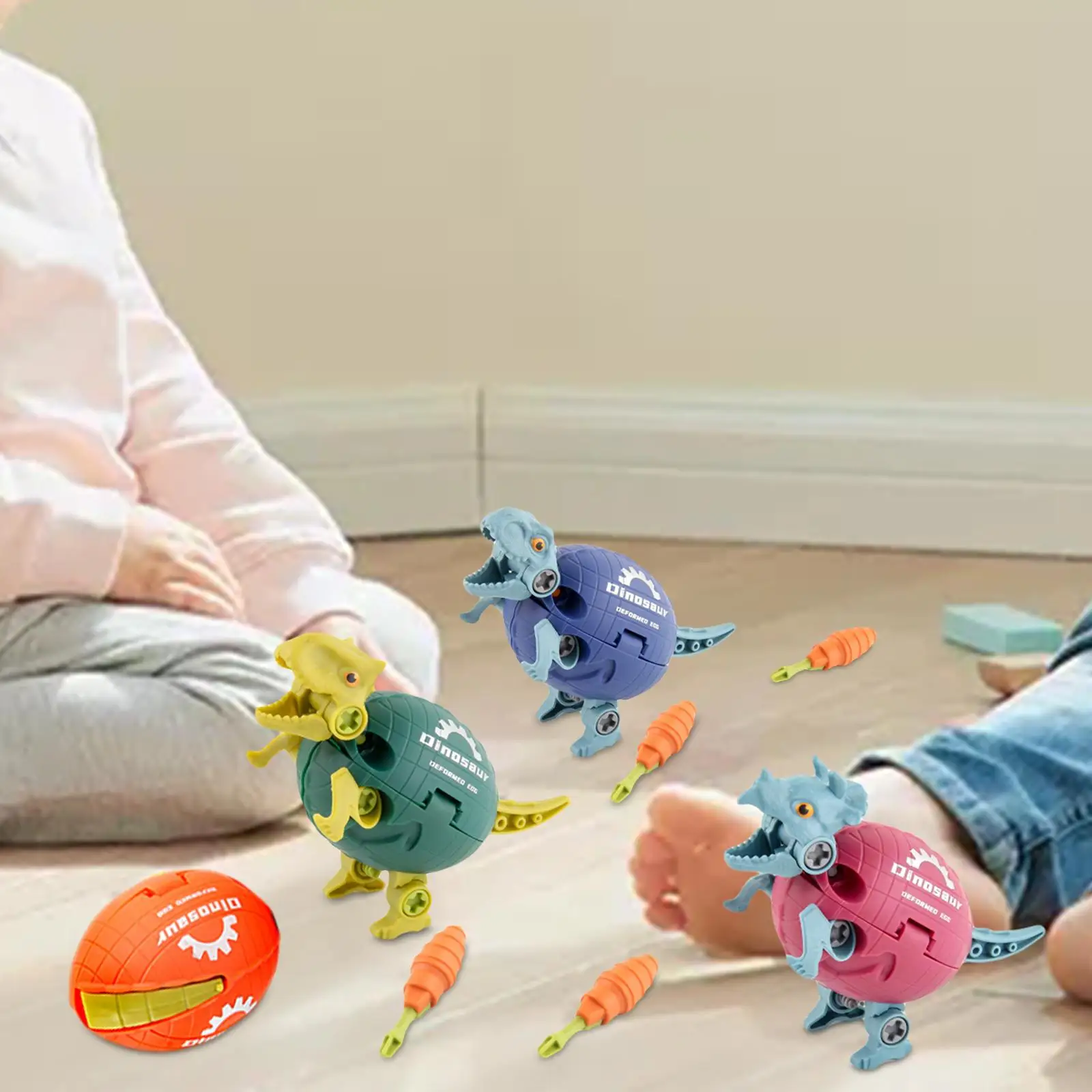 Детские игрушки-диноцератопсы для разборки на 4 части мальчиков и девочек от 3 лет