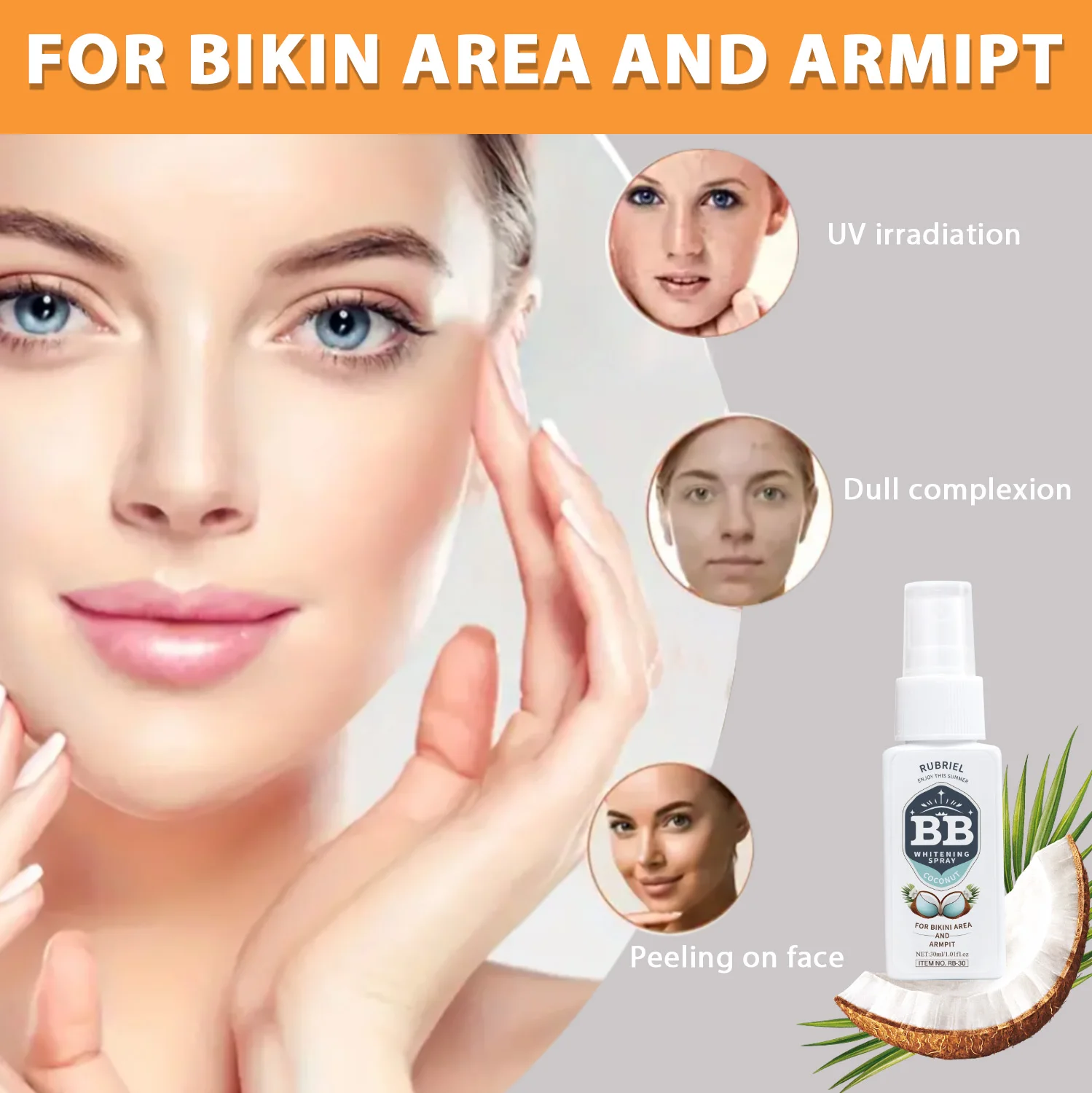 Отбеливающий спрей для тела BB