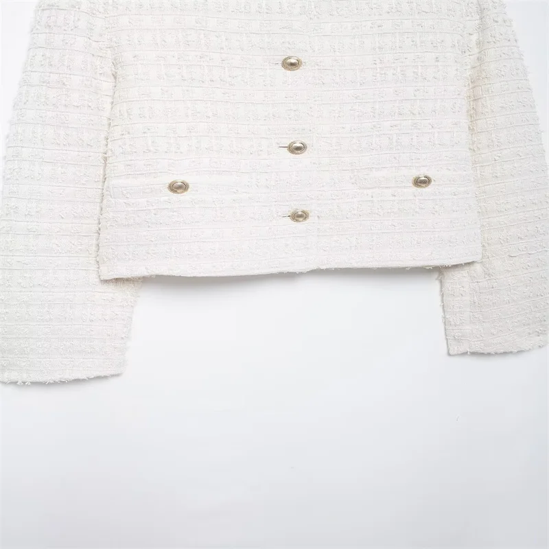 Осенний женский текстурированный Блейзер ZBZA новинка 2024 модное повседневное