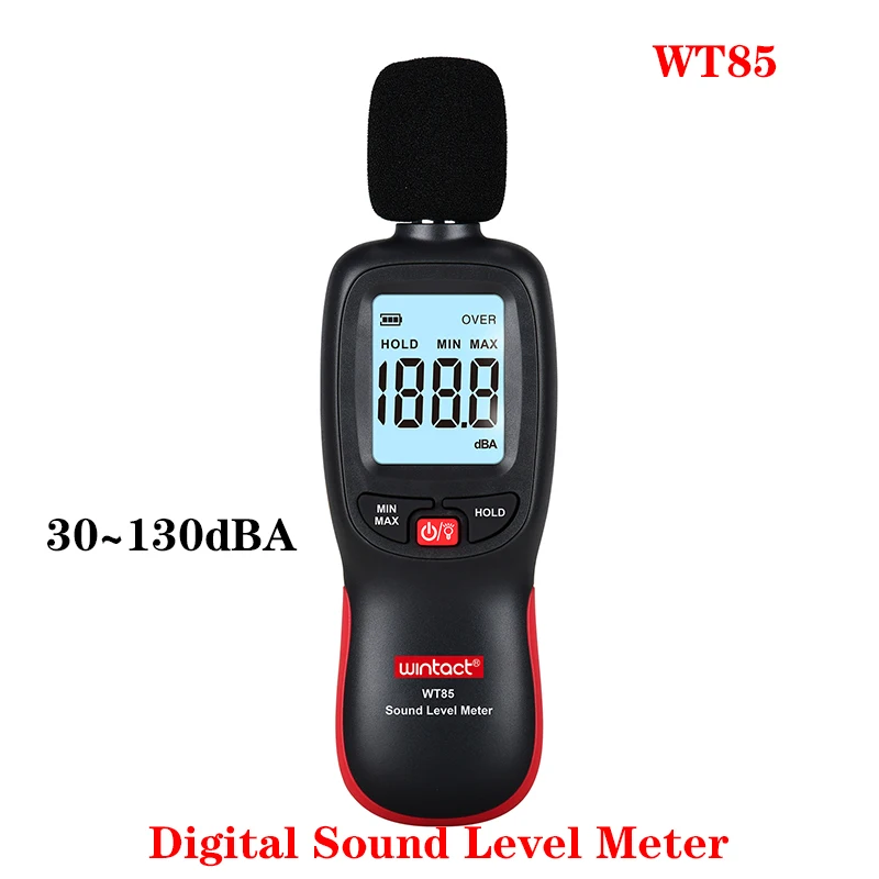 5PCS 30~130dBA Mini Digital Sound Level Meter WT85 Sound Level Meter Handheld Noise Decibel Meter Noise Audio Detector Measuring