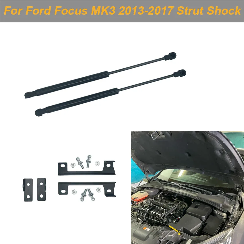 

Стойка Shock для Ford Focus MK3 2013 2014 2015 2016 2017, передняя крышка двигателя, капот, газовая пружина, подъемник, опорные бары, автомобильные аксессуары