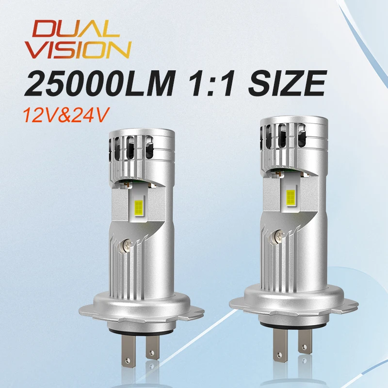 Светодиодсветодиодный мини-фары CSP H7 светодиодный светодиодные лампы для автомобиля, H4, дальний и ближний свет, 6000K, 100 Вт, супер яркие конверсионные комплекты, 5570 CSP-чипы, 12 В, 24 В