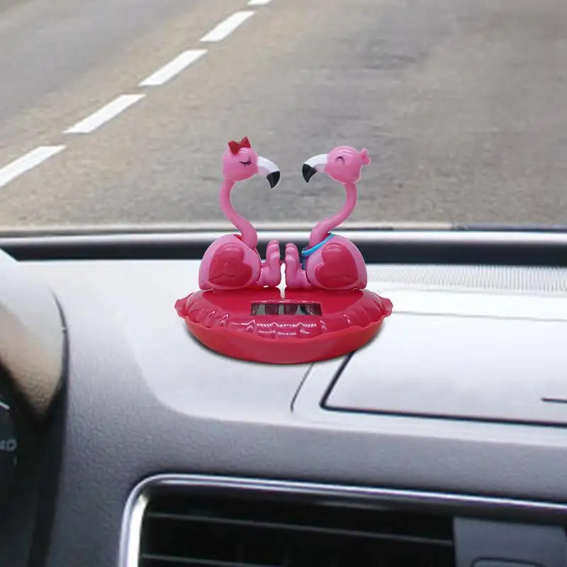 Солнечная батарея Танцующий Фламинго Приборная панель Пупс Игрушки автомобиля
