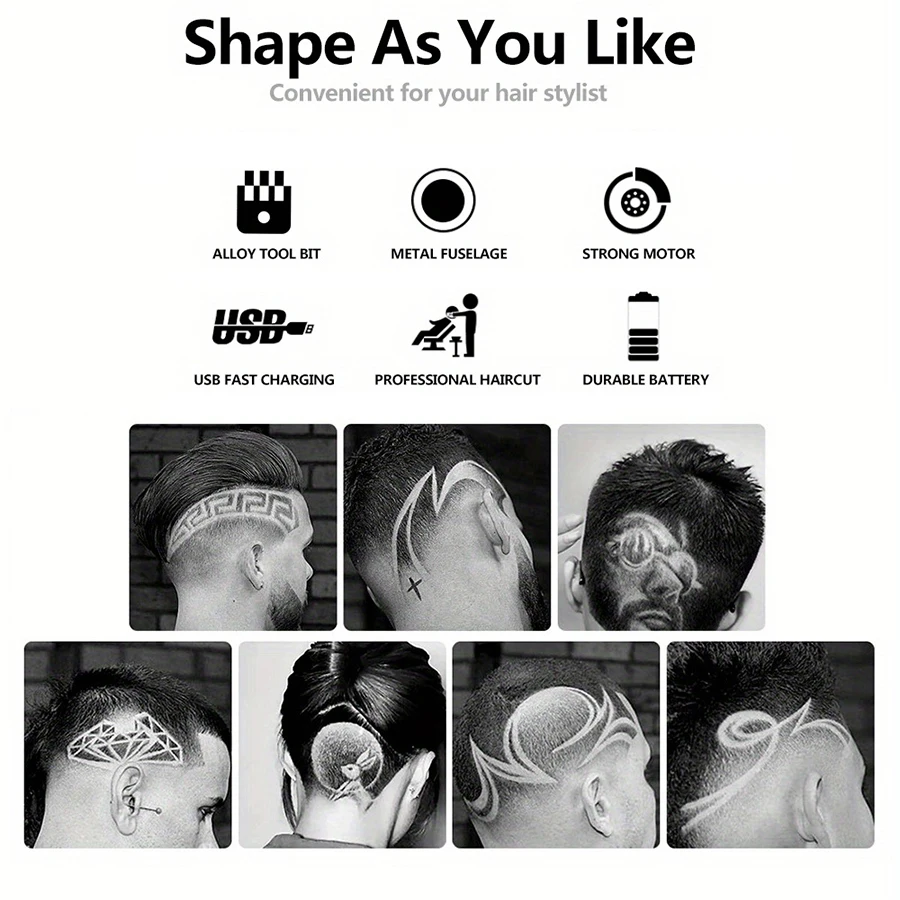 Мужская электрическая машинка для стрижки волос Umate домашнего использования с
