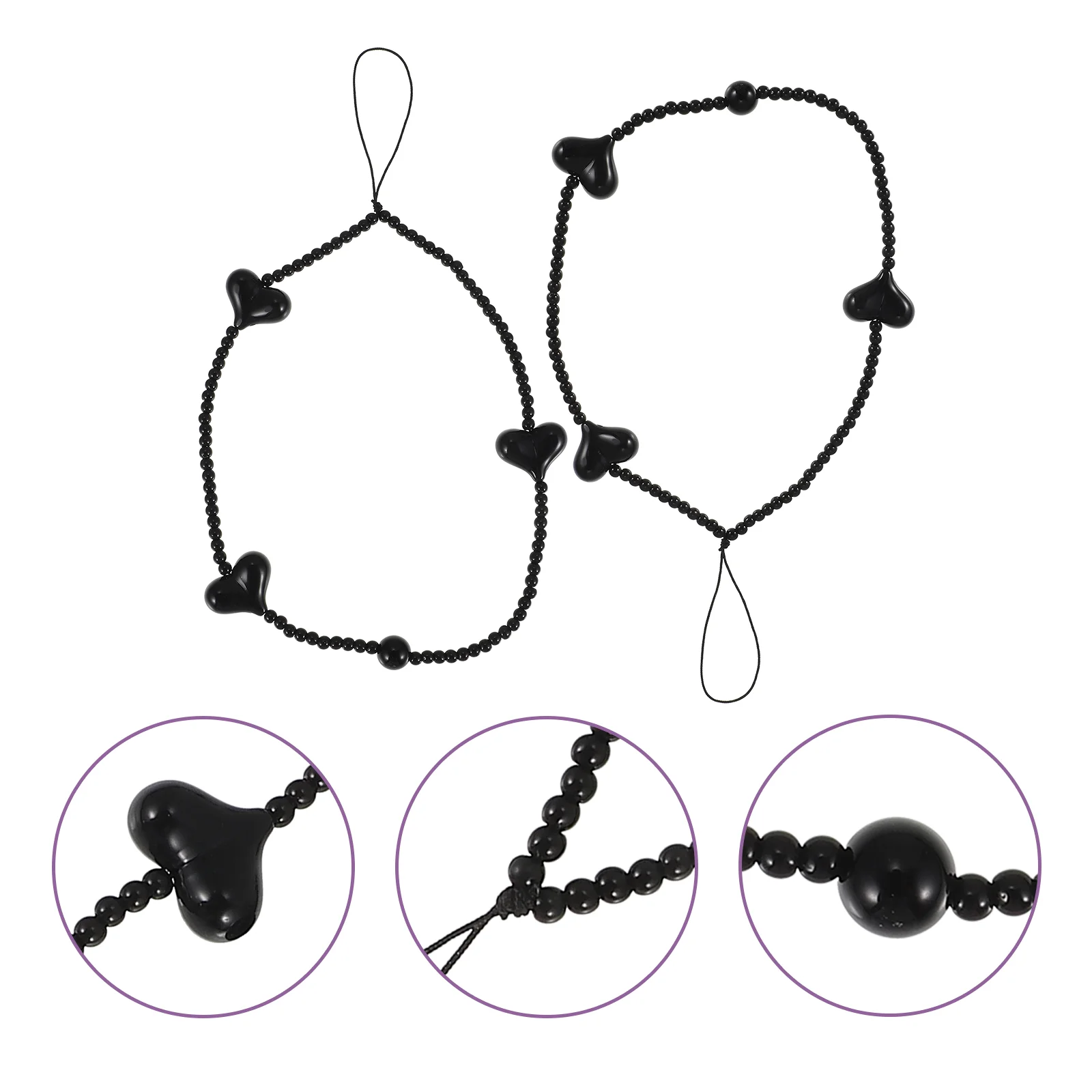 

Strap Lanyard Chain Decorative Hanging Beaded Case Charm Wrist Charms Mobile Cell Hand Bead Heart Sling Pendant Fixing Unique