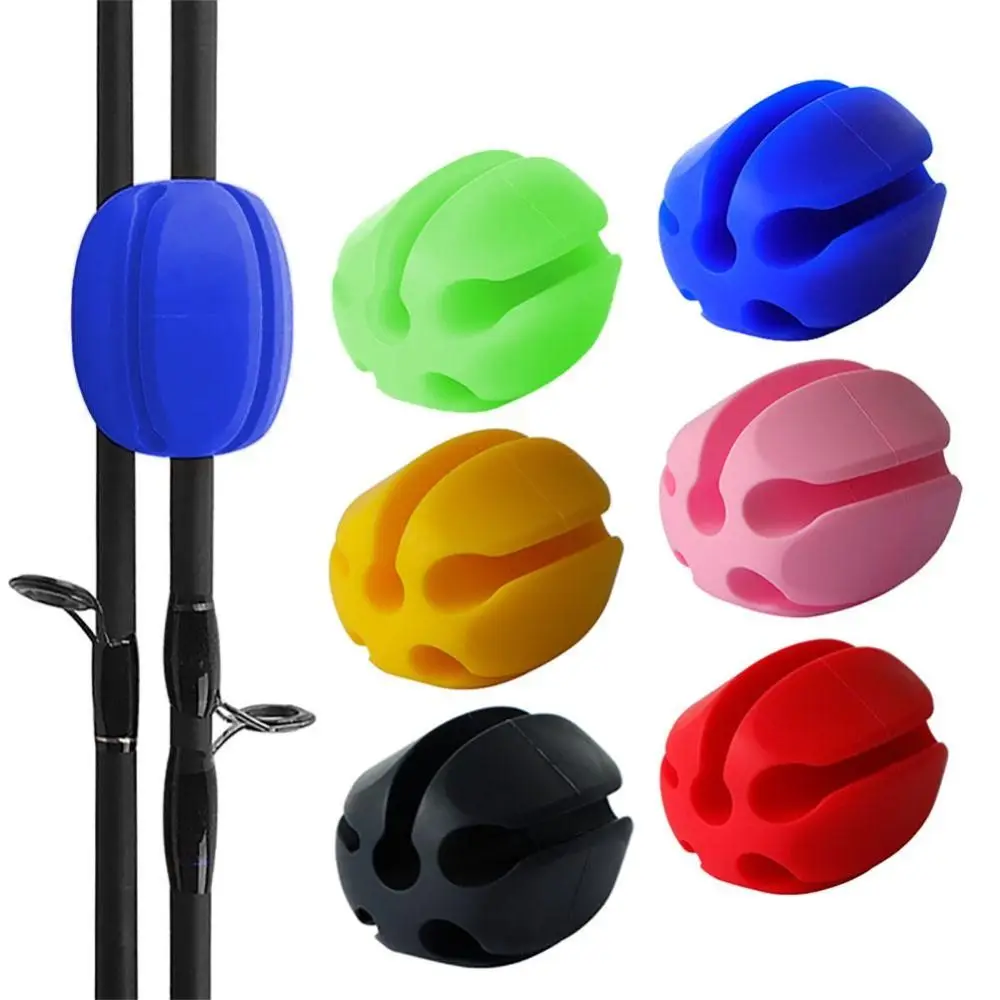

2PCS Silicone Fishing Rod Holder High Quality 6 Colors 5 Hole Fishing Tackle Ties Lightweight Ball Holder Fishing
