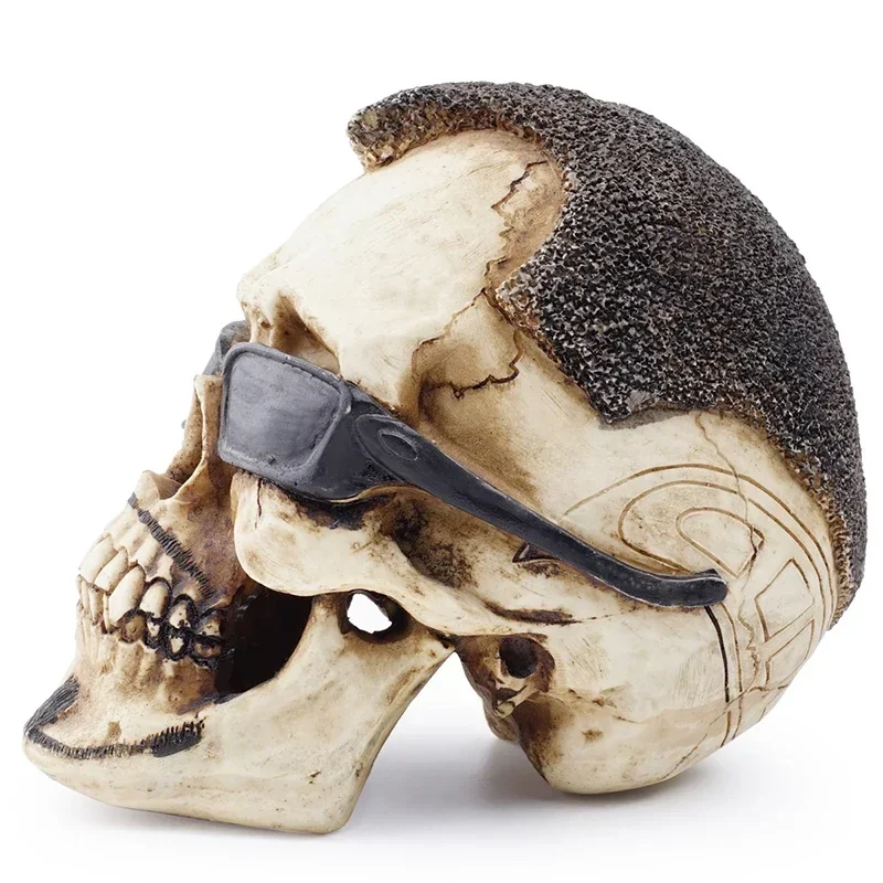 Vilead очки Череп статуя скульптура смола ремесло ужас реквизит модель Хэллоуин