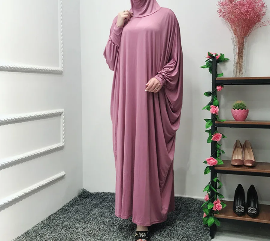 

Batwing Sleeve Abaya Kaftan Turkey Middle East Africa Long Robe Prayer Islamic Ropa Women Ramadan Muslim Arab Hijab Long Dress