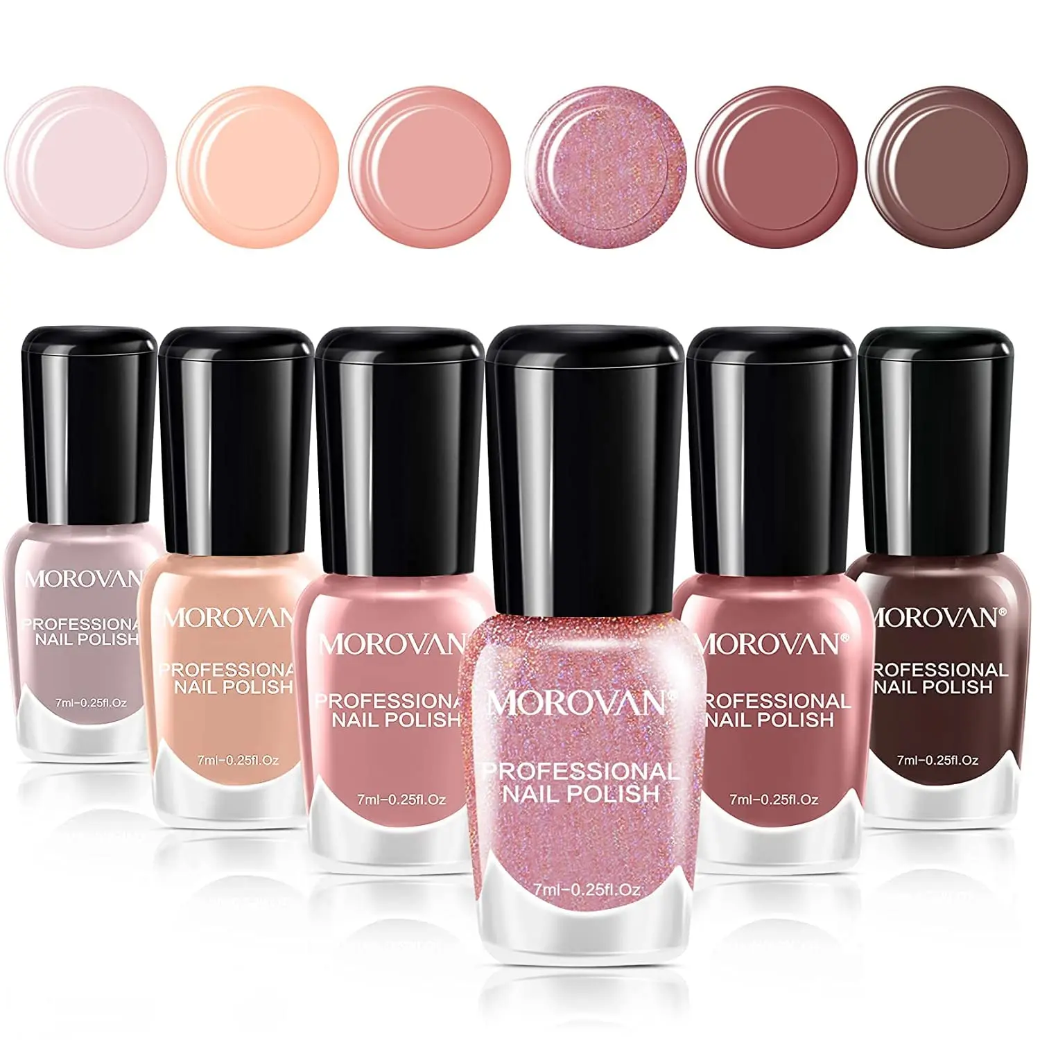 

Набор лаков для ногтей-6 цветов чистый и блестящий нетоксичный лак для ногтей 0,25 унций нюдовый и розовый лак для ногтей набор быстросохнущих лаков для ногтей