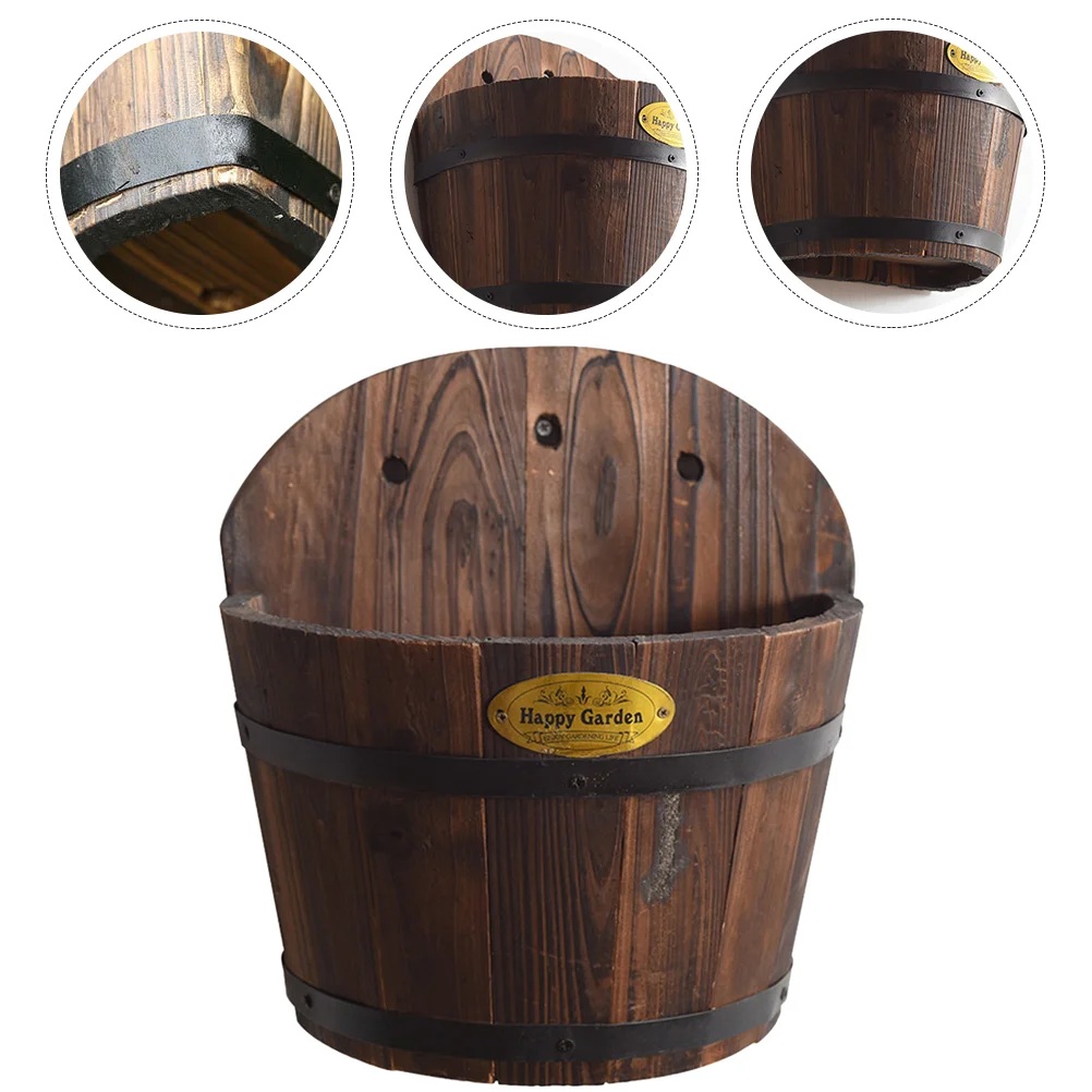 

Planter Hanging Wall Flower Planters Woodenflowerpot Container Pot Bucket Garden Gardeningsucculent Bed Raised Balcony Wood