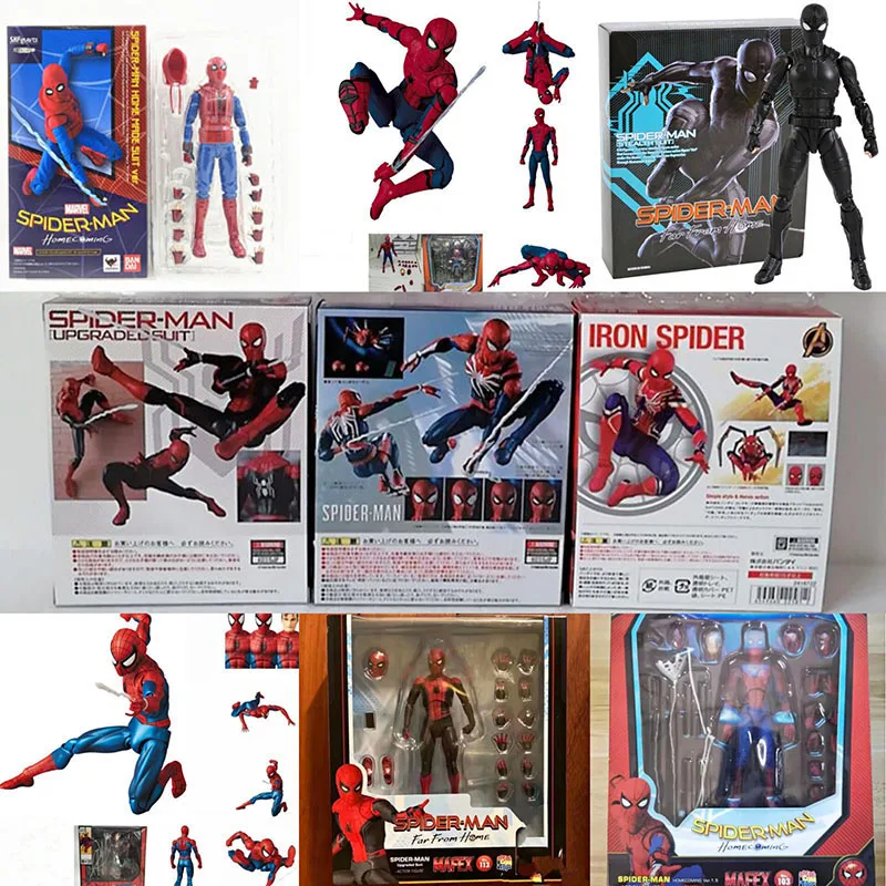 

Spiderman SHFiguarts Mafex Spider Man PS4 Homecoming Spider-Man Action Figure Model Toys Dolls For Birthday Gifts