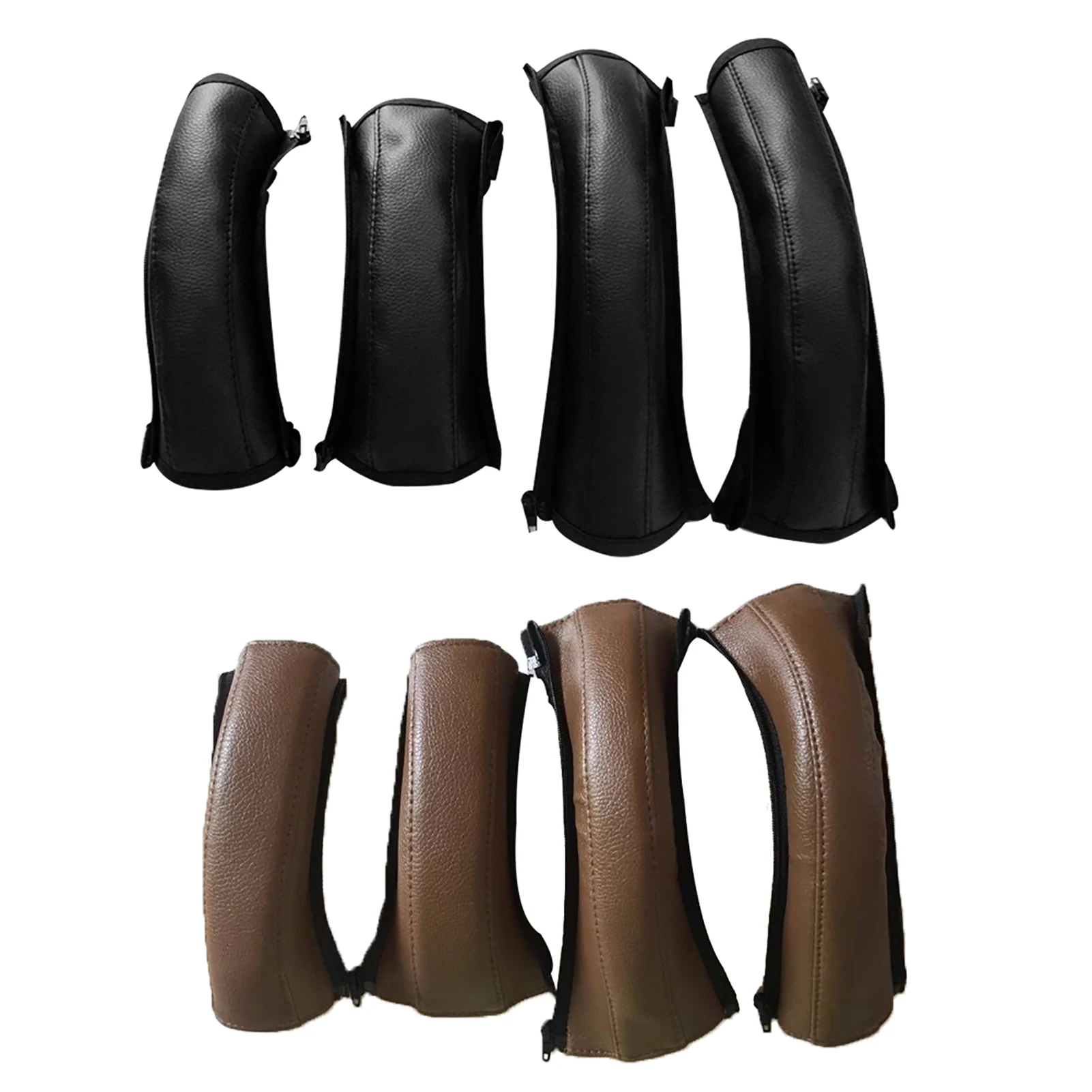 

Stroller Leather Cover Dust-proof PU Leather Stroller Accessories With Zipped Closure Pushchair Stroller Fabric Handle Sleeve