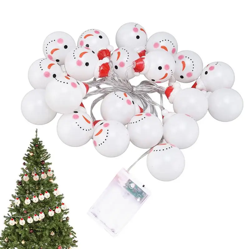 

Christmas Snowman String Lights LED Snowman String Lights Battery Operated 2 Modes LED Snowman String Lights For Christmas Tree