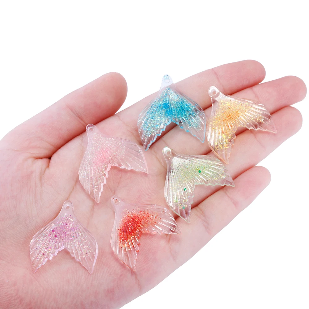 10 шт. прозрачные Подвески в виде хвоста русалки