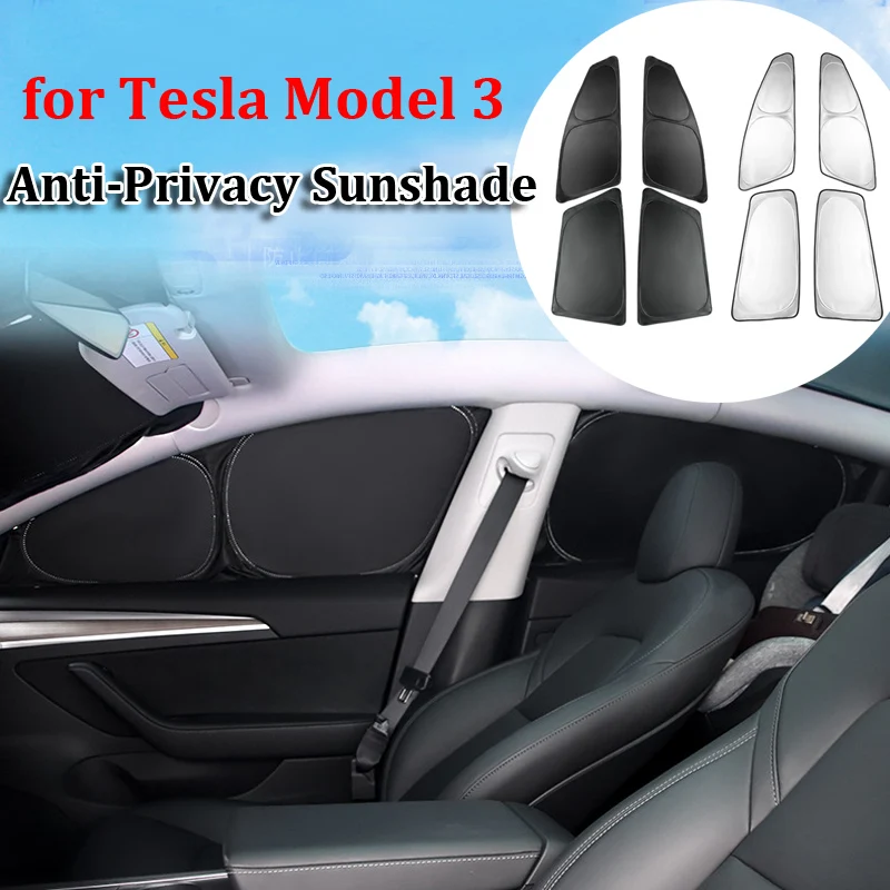 

Серебряный солнцезащитный козырек для Tesla Model 3 2023, китайский солнцезащитный козырек, переднее, заднее, боковое окно, лобовое стекло, защитный козырек