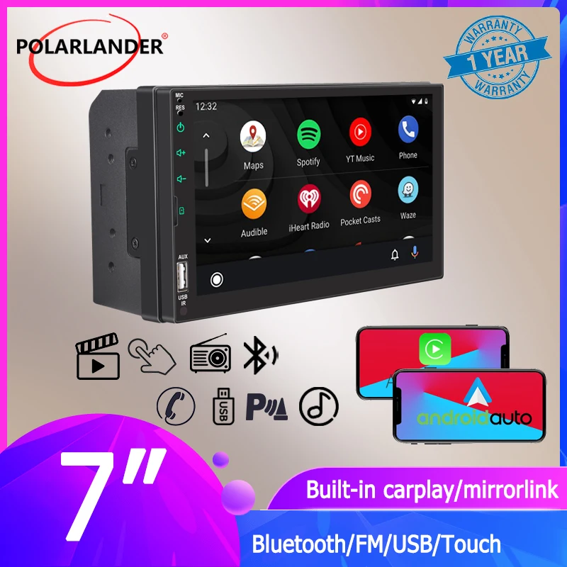 

Car Multimedia Player Auto Carplay Stereo Mirror Link Universal 7" Radio 2 Din For Volkswagen Nissan Hyundai Toyota Kia