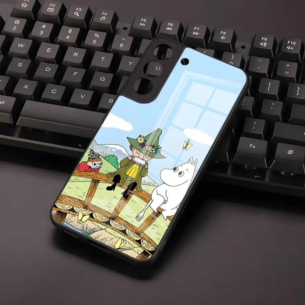 Anime M-Moomin-Hippo Phone Case For Samsung S24 S23 S21 S20 A34 A54 A53 M54 Note 20 Ultra Plus 2024 Glass Cover