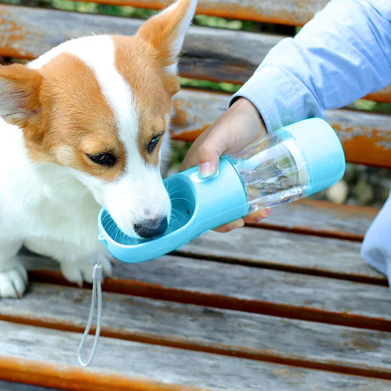 

Dog Water Dispenser Feeding Portable Cup Bottle Teddy Bear Supplies Pet Out Food Toys for Small Ones