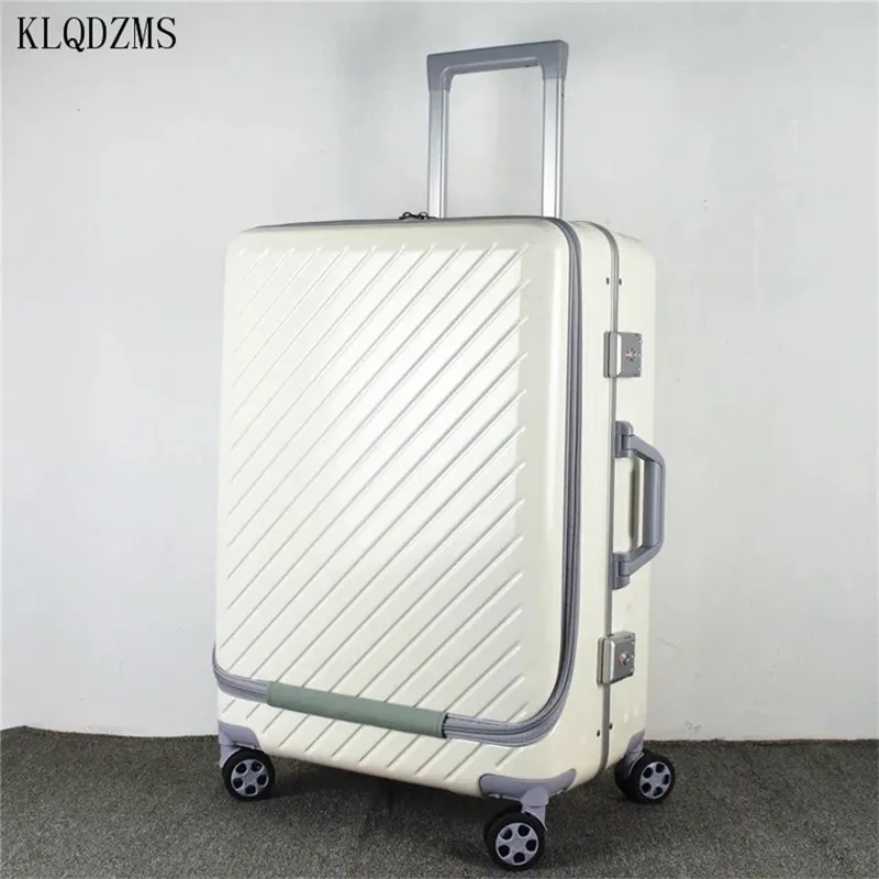 

Модный женский чемодан KLQDZMS 20 дюймов, 24 дюйма, унисекс, чемодан на бординг, ПК, мужской удобный деловой чемодан, Дорожный чемодан