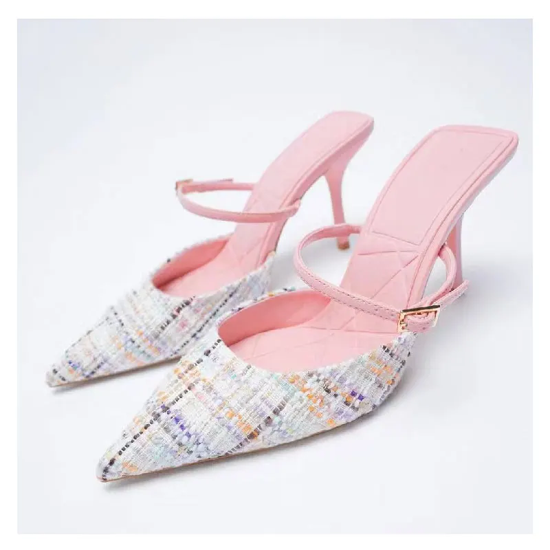 

New Women Shoes Pumps High Heels Elegant Buckle Pointed Toe Wedding Shoes Brand Design Sandals